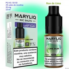 20 mg. Lime Rum MARYLIQ Sales de nicotina