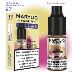 20 mg. Pink Lemonade MARYLIQ Sales de nicotina