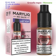 20 mg. Blackcurrant Apple MARYLIQ Sales de nicotina
