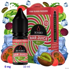 10ml 0 mg. Kiwi Guava Passion Ice Sales de nicotina Bar Juice by Bombo