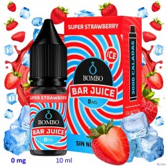 10ml 0 mg. Super Strawberry Ice Sales de nicotina Bar Juice by Bombo