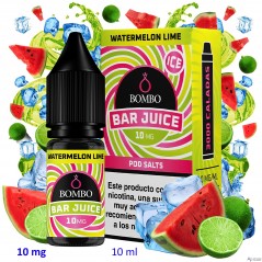 10ml 10 mg. Watermelon Lime Ice Sales de nicotina Bar Juice by Bombo