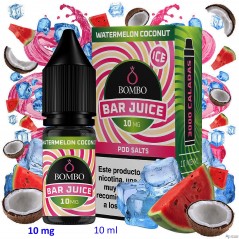 10ml 10 mg. Watermelon Coconut Ice Sales de nicotina Bar Juice by Bombo