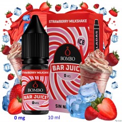 10ml 0 mg. Strawberry Milkshake Ice Sales de nicotina Bar Juice by Bombo