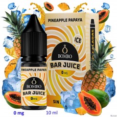 10ml 0 mg. Pineapple Papaya Ice Sales de nicotina Bar Juice by Bombo