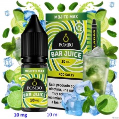 10ml 10 mg. Mojito Max Ice Sales de nicotina Bar Juice by Bombo