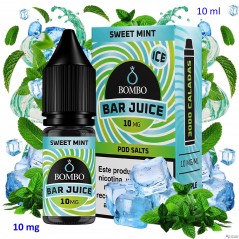 10ml 10 mg. Sweet Mint Ice Sales de nicotina Bar Juice by Bombo