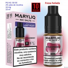 10 mg. Strawberry Ice MARYLIQ Sales de nicotina 10 ml.