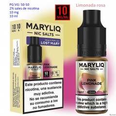 10 mg.Pink Lemonade MARYLIQ Sales de nicotina 10 ml.