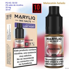 10 mg. Peach Ice MARYLIQ Sales de nicotina 10 ml.