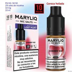 10 mg. Cherry Ice MARYLIQ Sales de nicotina 10 ml.