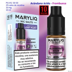 10 mg. Blueberry Sour Raspberry MARYLIQ Sales de nicotina 10 ml.