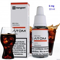 e-liquid Red Cola 6 mg. Hangsen Atom envase con 10 ml.