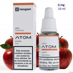 e-liquid Apple 6 mg. Hangsen Atom envase con 10 ml.
