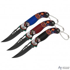 6,7  cm.  Hoja  Blister  con  6  navajas  Albainox  INDIOS  con  mango  ABS