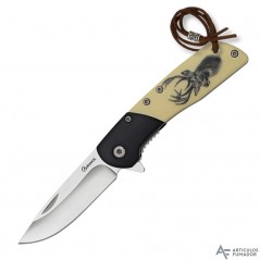 6,7  cm.  Navaja  Albainox  CIERVO  con  mango  madera  negra/ABS