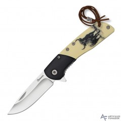 6,7  cm.  Navaja  Albainox  TORO  con  mango  madera  negra/ABS