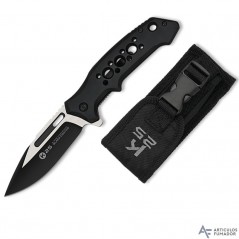 8,5  cm.  Navaja  táctica  K25  con  mango  aluminio  negro