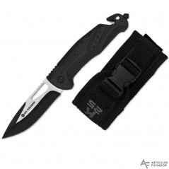 7  cm.  Navaja  táctica  K25  con  mango  aluminio  negro