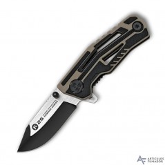 5  cm.  Navaja  táctica  K25  con  mango  G10  coyote  efecto  fibra  de  carbono