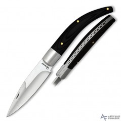 8,5  cm.  Navaja  Albainox  virola  con  mango  stamina  negra