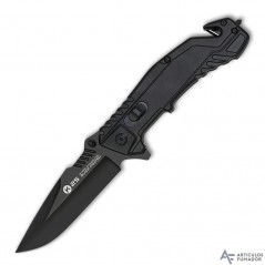 9  cm.  Navaja  táctica  K25  con  mango  aluminio  negro