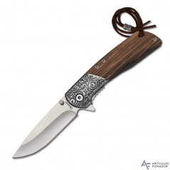 6,7cm.  Navaja  Albainox  madera  zebra