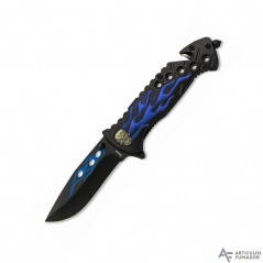 8,5  cm.  Navaja  Albainox  aluminio  azul  sin  sierra