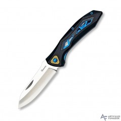 8,7  cm.  Navaja  Albainox  forros  y  clip  baño  titanio  azul