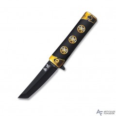 9  cm.  Navaja  Albainox  flor  de  oro