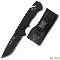 9  cm.  hoja  Navaja  K25  SEGURIDAD  negra