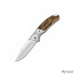 8,5  cm.  hoja  Navaja  Albainox  caza  Pez  madera  c/bloqueo