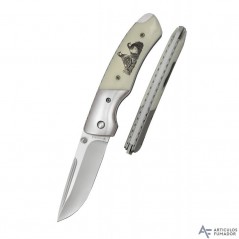 8  cm  Navaja  PERDIZ  de  luxe  con  mango  aluminio  ABS  y  virola  aluminio