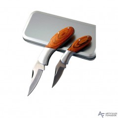 Estuche  2  Navajas  En  Estuche  modelo  Tg03