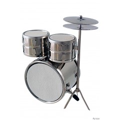 Miniatura Bateria en metal cromado.