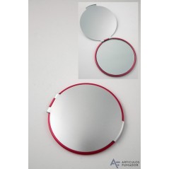 Espejo redondo cromado/rojo Modelo M7011Ms1Mx1