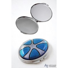Espejo Bolsillo Oval Azul Fc004H
