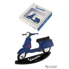 Miniatura  decorativa  bidimensional  Vespa  azul  metal