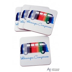 Set  4  posavasos  licencia  VOLKSWAGEN