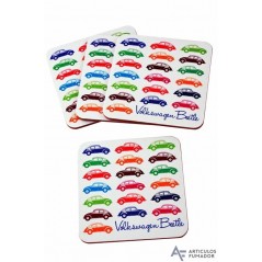 Set  4  posavasos  licencia  VOLKSWAGEN
