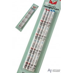 Blister  con  4  lápices  CAMPERVAN  licencia  VOLKSWAGEN