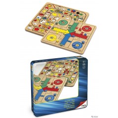 Parchís - Oca de Madera en caja de metal