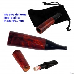 Boquilla puro en madera de brezo con boquilla acrílica para cigarros de...
