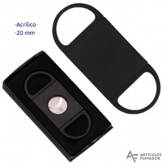 Cortapuros acrílico negro 20 mm.