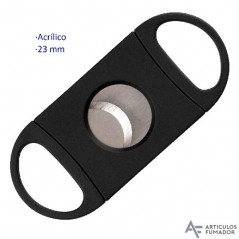 Cortapuros acrílico negro ovalado 23 mm.