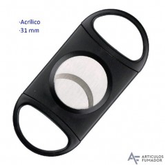 Cortapuros acrílico negro 31 mm.