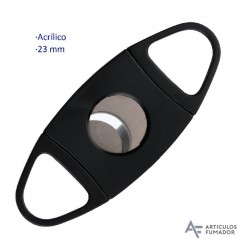 Cortapuros acrílico negro elipse 23 mm.