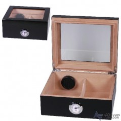Humidor 20-25 cigarros con humidificador de polímero acrílico y 1 divisor...