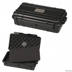 Humidor acrílico negro para 10-15 cigarros con humidificador y correa de...