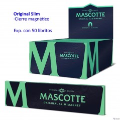 Papel de liar Mascotte Original Slim Magnético Expositor con 50 libritos